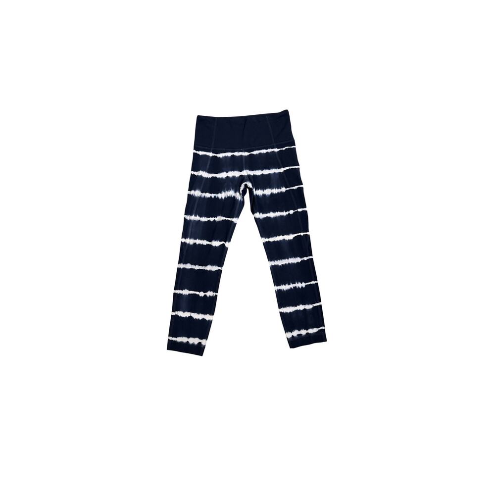 Athleta Tie Dye Blue Salutation Compression Crop Active Leggings Size XS